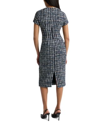 Aspen Tweed Notched Neck Dress