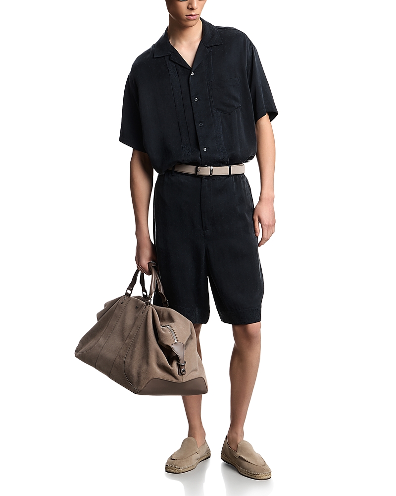 Emporio Armani Bermuda Paisley Jacquard Shorts