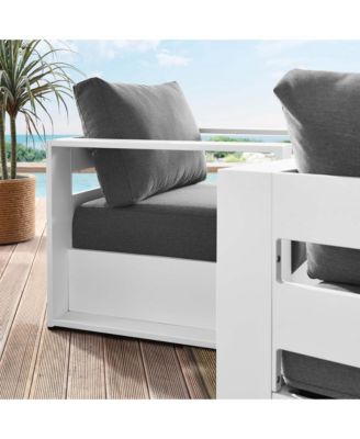  Tahoe Outdoor Patio Powder-Coated Aluminum Armchair, Set of 2