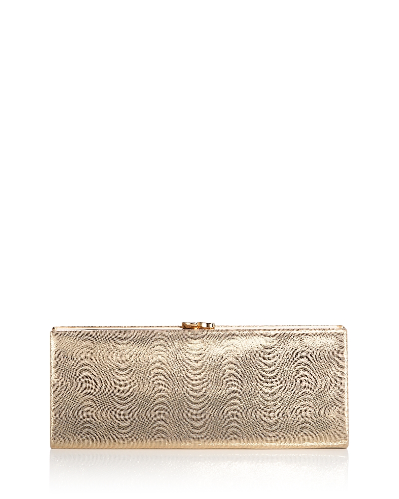 Aqua Long Frame Clutch - Exclusive In Black