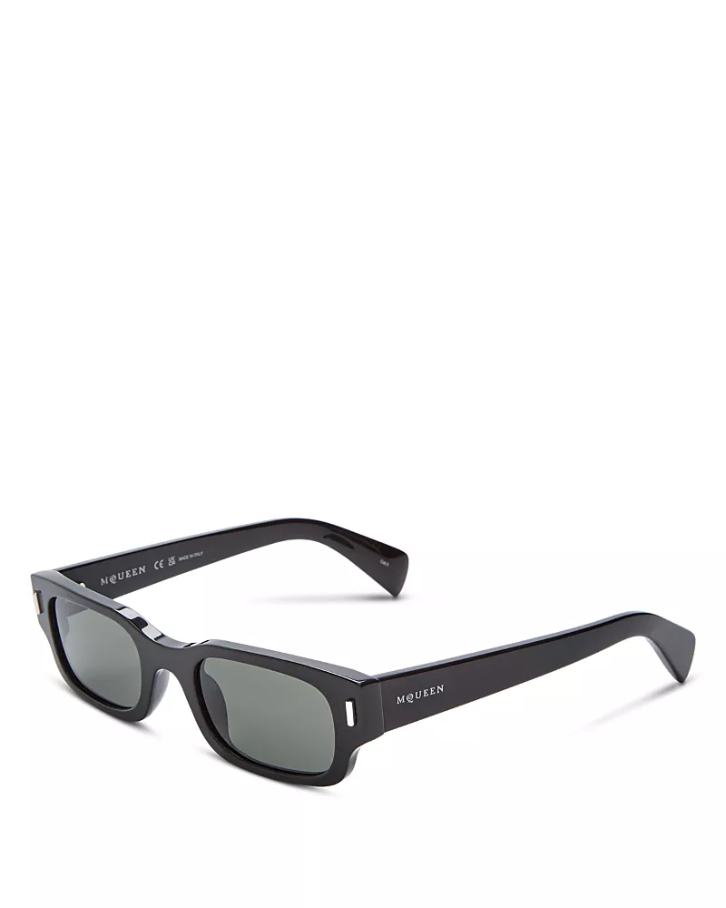 McQueen Rectangular Sunglasses, 50mm