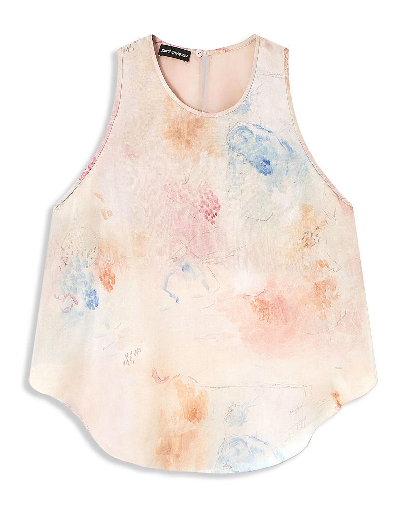Emporio Armani Silk Chiffon Sleeveless Top