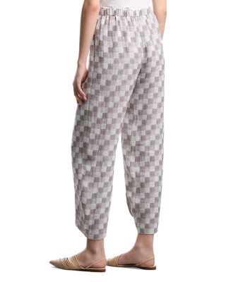 Gauze Checkered Pants