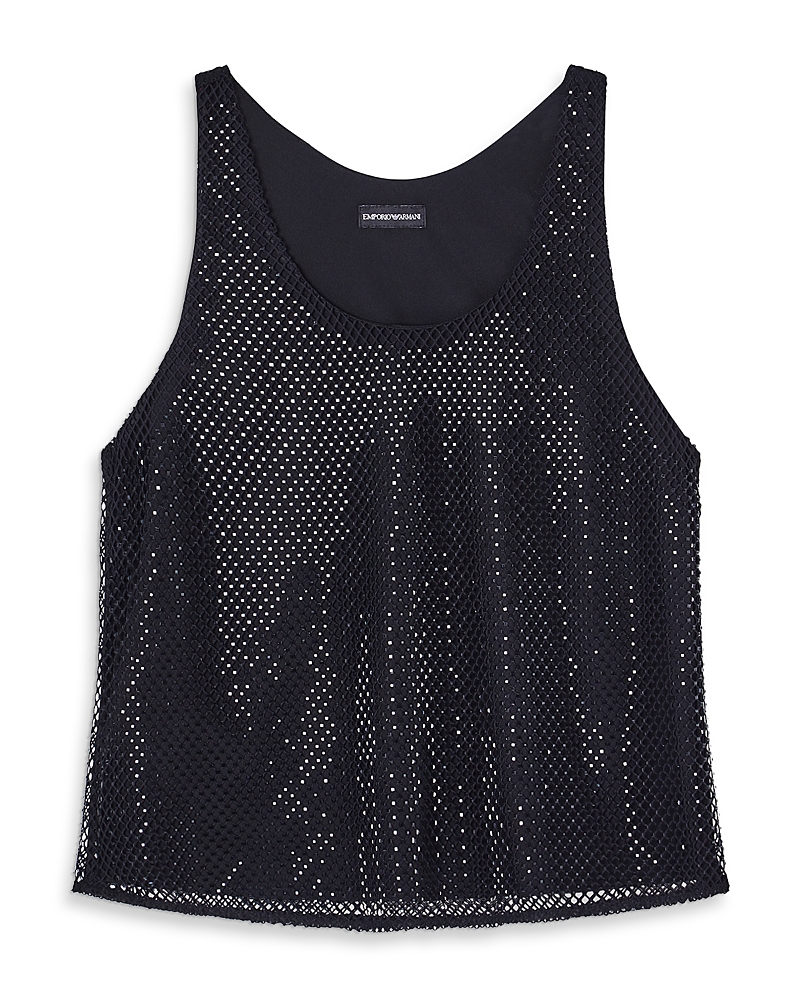 Emporio Armani Mesh Rhinestone Top