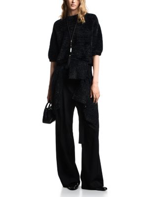 Fuzzy Three Quarter Sleeve Sweater