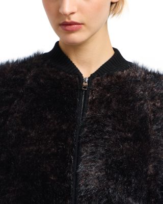 Faux Fur Effect Bomber Jacket