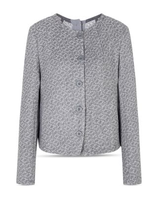Tricot Effect Jacquard Jacket