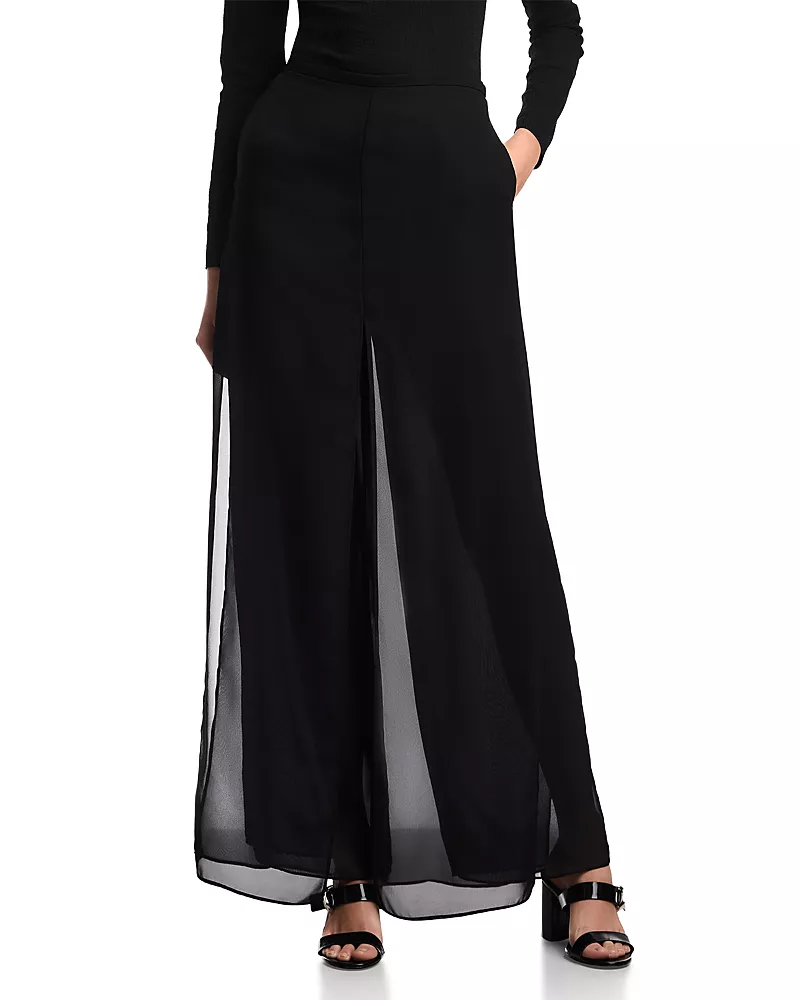 Emporio Armani Techno Georgette Multi Layer Trousers
