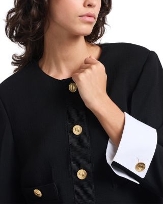 Detachable Cuff Collarless Jacket