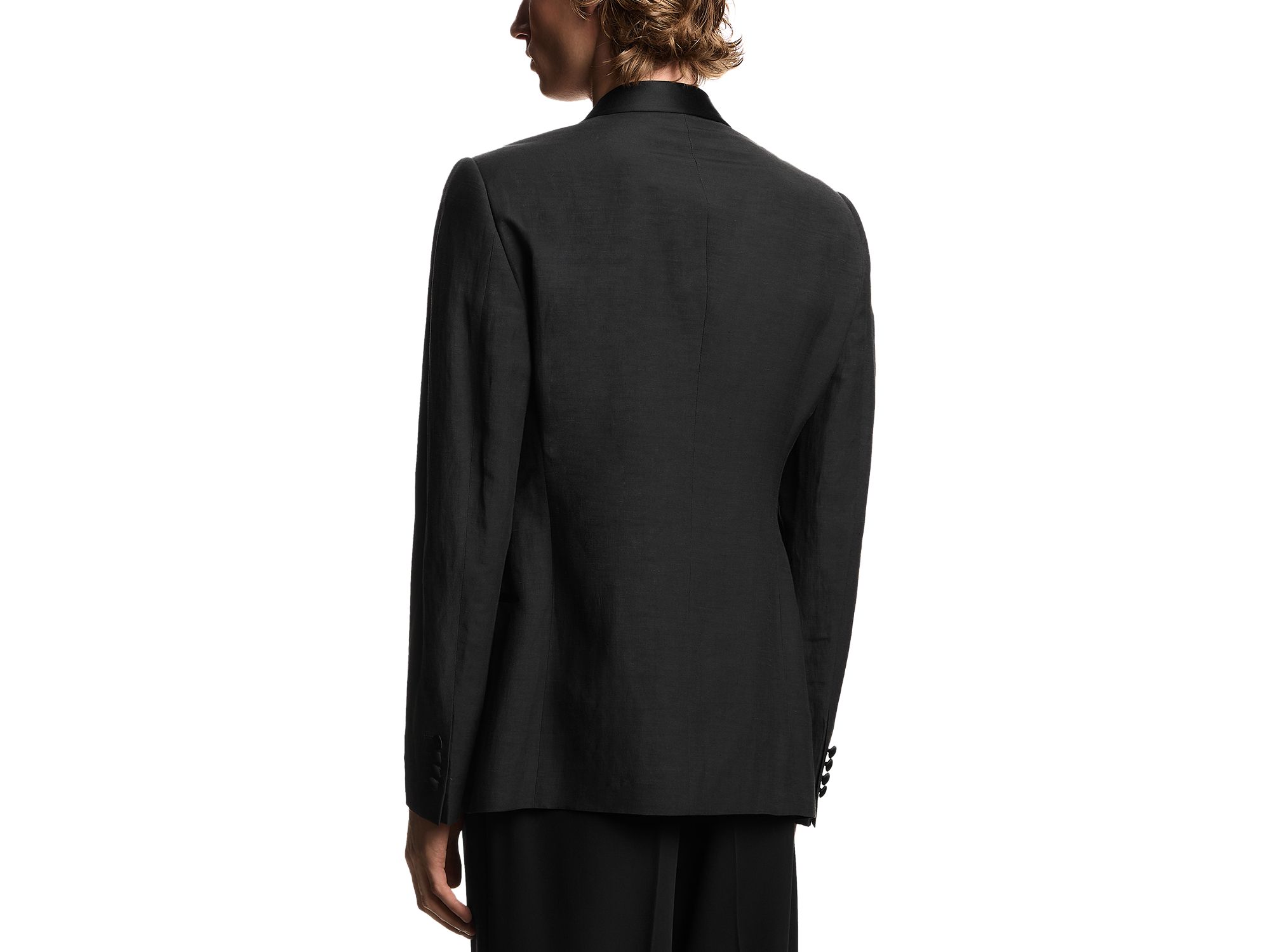Executive Line Regular Fit Linen Blend Dinner Jacket — Image 3