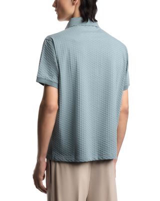 Textured Cotton Polo Shirt