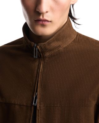 Blouson Perforated Suede Jacket