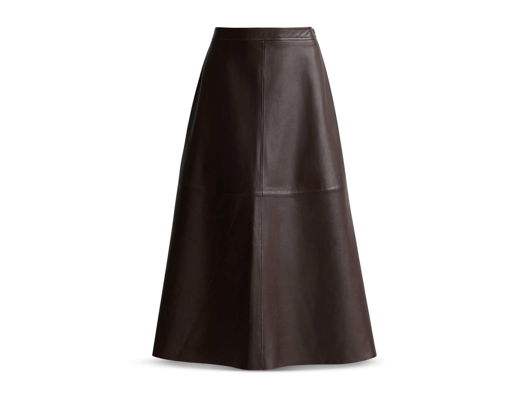 Soft Nappa Leather Midi Skirt — Image 5