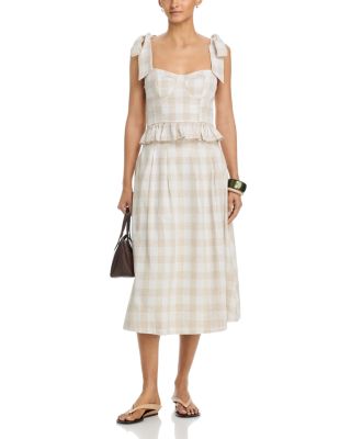 Gingham Bustier & Midi Skirt Set - Exclusive