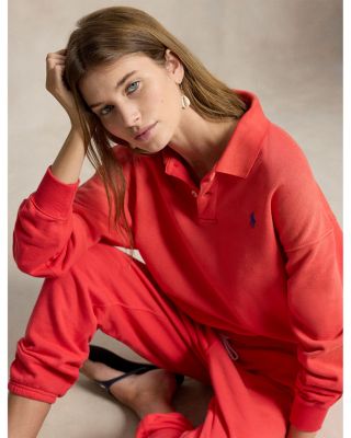 Lightweight Fleece Long Sleeve Polo