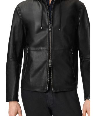Niko Leather Hoodie with Zipper