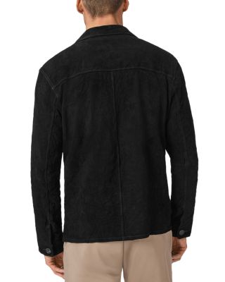 Jesse Leather Shirt Jacket with Buttons