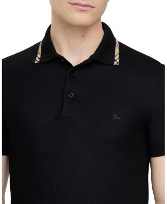  Check Trim Cotton Polo Shirt
