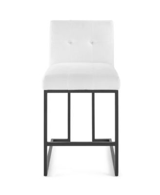 Privy Stainless Steel Upholstered Fabric Counter Stool