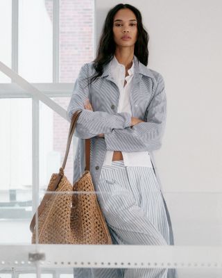 Gayle Stripe Poplin Coat 