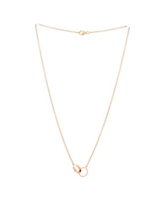  Love Interlocking Necklace 18K Rose Gold, 17.25"