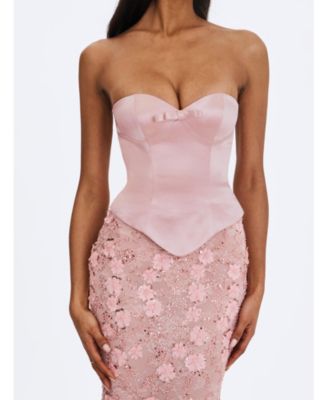  Uliya Strapless Mermaid Peplum Maxi Dress