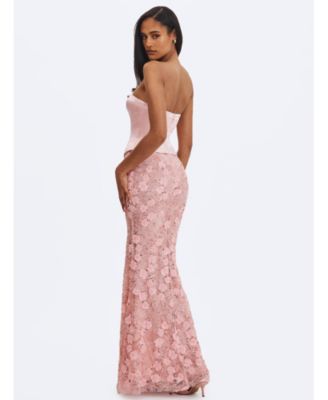  Uliya Strapless Mermaid Peplum Maxi Dress