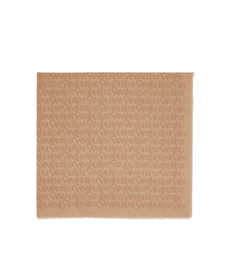 Saint Laurent Large Square Scarf in Modal And Cashmere