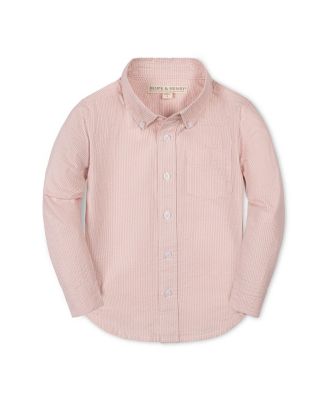 Hope & Henry Boys' Organic Long Sleeve Seersucker Shirt - Little Kid