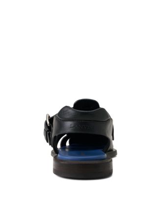  Men's Pointed-Toe Leather Sandals