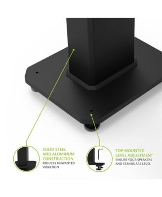 SX30 30" Fillable Speaker Stands with Isolation Feet - Pair (Black)
