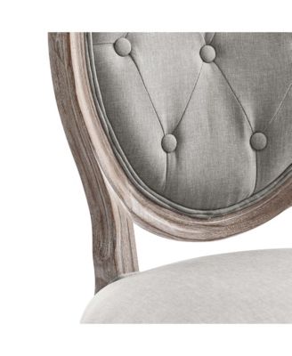 Arise Vintage-Like French Upholstered Fabric Dining Side Chair, Set of 2