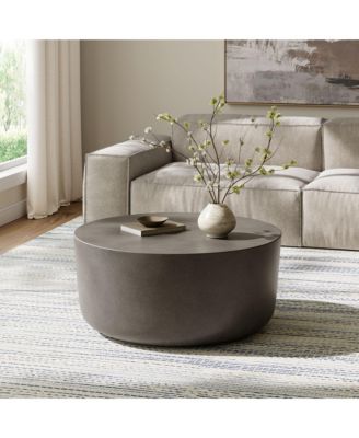 Brion Round Indoor - Outdoor Patio Concrete Coffee Table