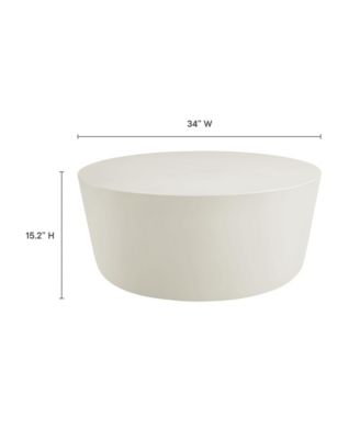 Brion Round Indoor - Outdoor Patio Concrete Coffee Table