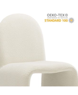 Junia Boucle Upholstered Arch Armless Dining Chair