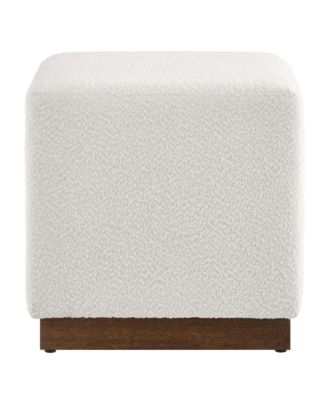  Tilden 17" Square Boucle Upholstered Ottoman