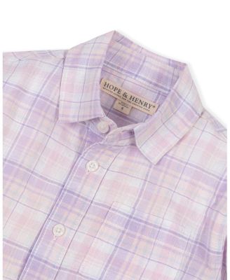 Boys' Linen Long Sleeve Button Down Shirt - Baby
