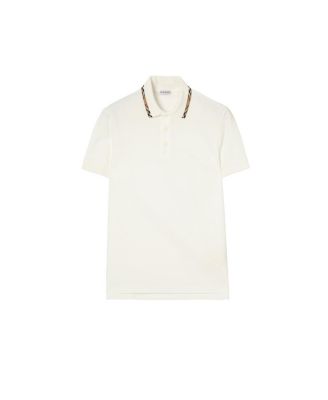  Check Trim Cotton Polo Shirt
