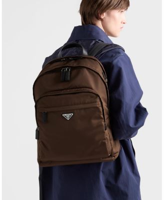  Re-Nylon and Saffiano Leather Backpack