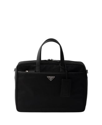  Re-Nylon And Saffiano Leather Work Bag