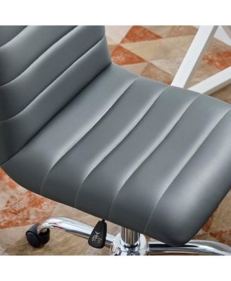 Ripple Armless Mid Back Vinyl Office Chair