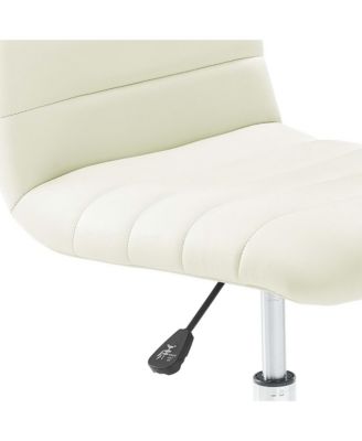  Ripple Armless Mid Back Vinyl Office Chair