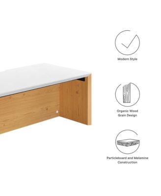  Kinetic 38" Wall-Mount Office Desk With Cabinet and Shelf