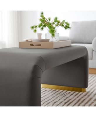 Koda Performance Velvet Waterfall Ottoman