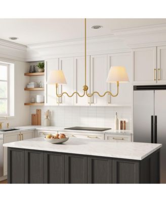  Wave Squiggle 2-Arm Pendant Light