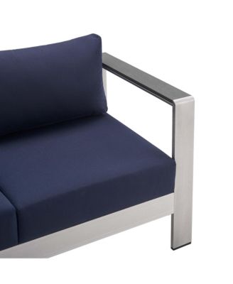  Shore Sunbrella Fabric Aluminum Outdoor Patio Loveseat