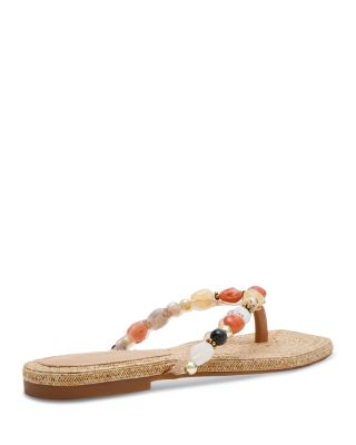 Women's Marble Embellished Thong Sandals