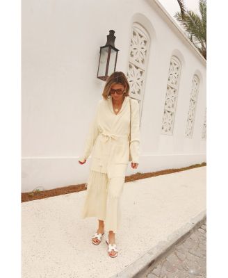 Spl X CJ Fringe Open Front Cardigan Sweater