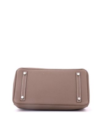 Birkin 30 Handbag Grey Togo with Palladium Hardware