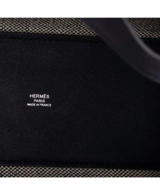 27 Cabas H en Biais Tote Canvas with Leather